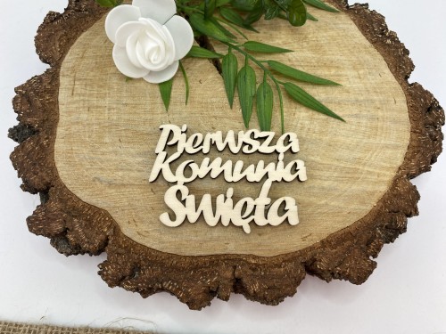 napis-na-komunię-drewniany